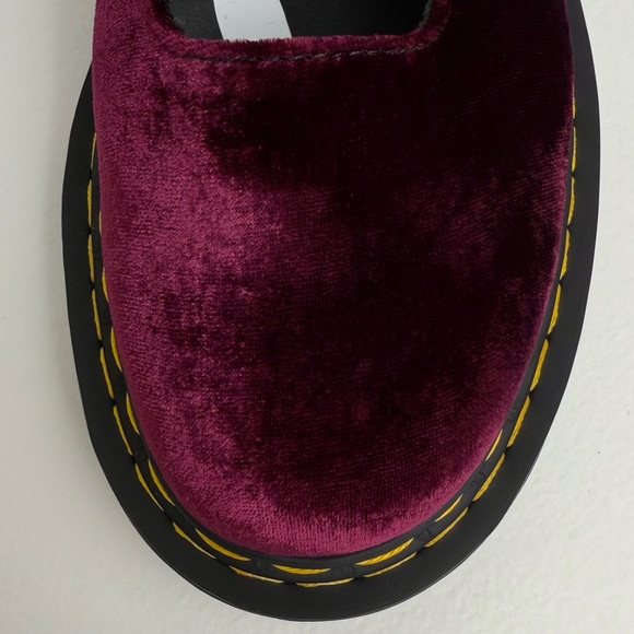 Dr. Martens Addina Heaven Marc Jacobs Velvet Shoes Cherry Red Mary Janes UK 6 - Picture 10 of 17